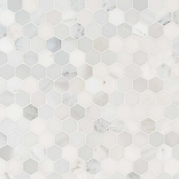 Msi Arabescato Carrara 11.75 In. X 12 In. Honed Marble Mesh-Mounted Mosaic Tile, 10PK ZOR-MD-0476 - main